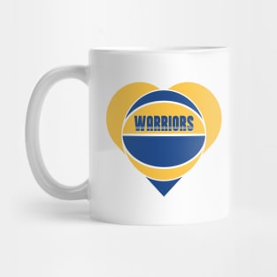 Heart Shaped Golden State Warriors Basketball Mug